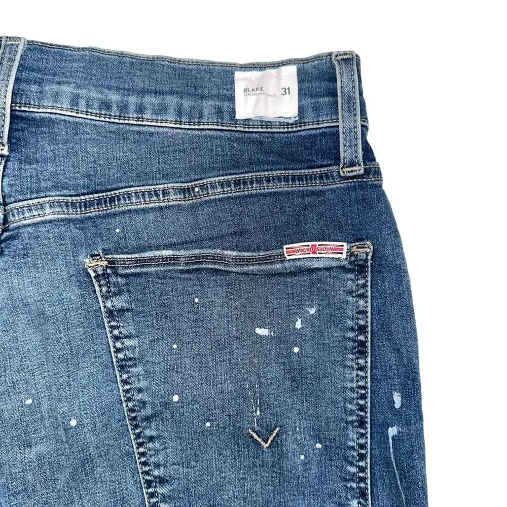 NWOT Hudson Blake Paint Splatter Slim Fit Jeans 31 in CPS